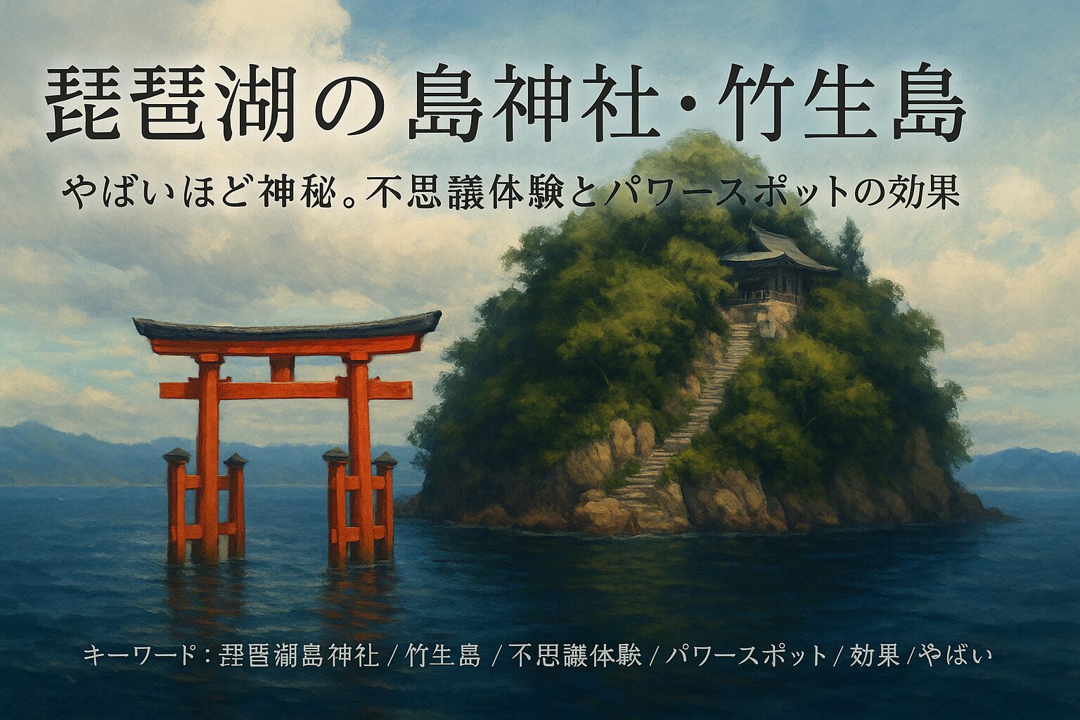 琵琶湖　竹生島神社