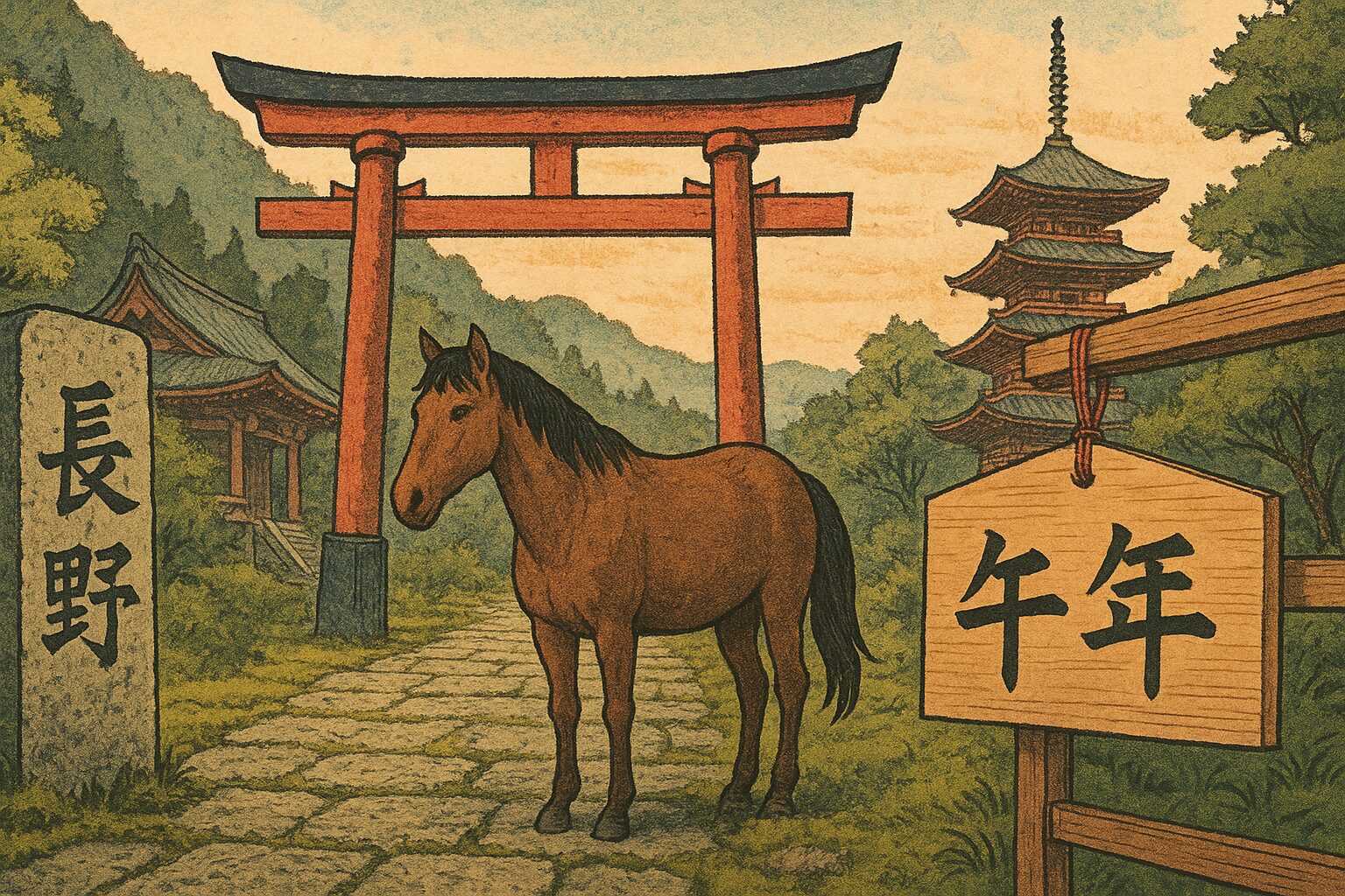 長野　馬　午年　うま
