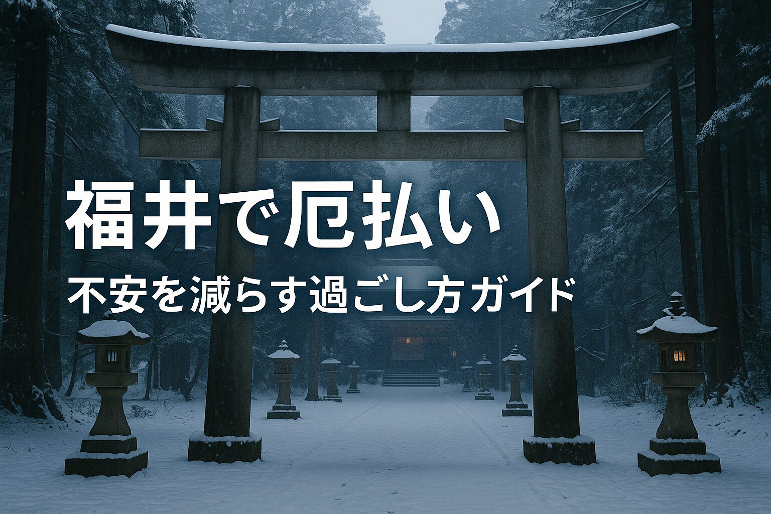 福井 厄払い 厄年