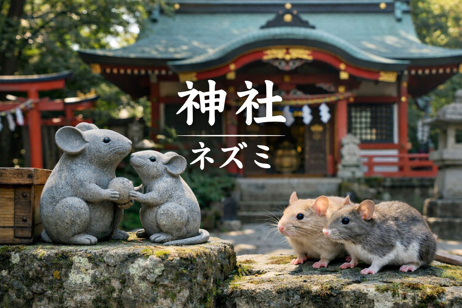神社 ネズミ